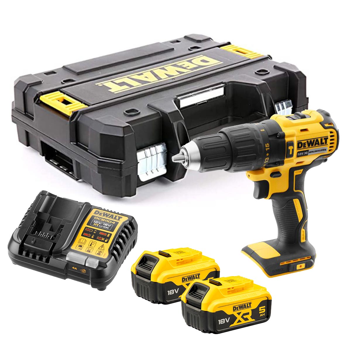 DCD778P2T 18V 2 x 5.0Ah Li-Ion XR Brushless Cordless Combi Drill