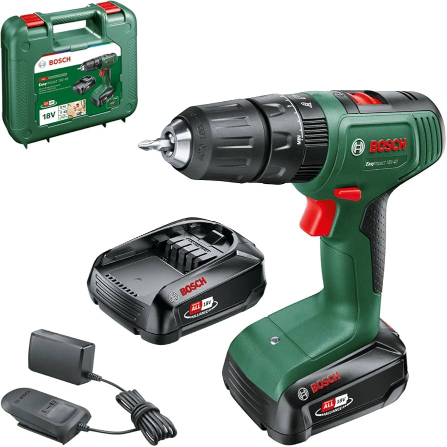Bosch 18V Li-ion Cordless Combi drill (2 x 2Ah) - EasyImpact 18V-40