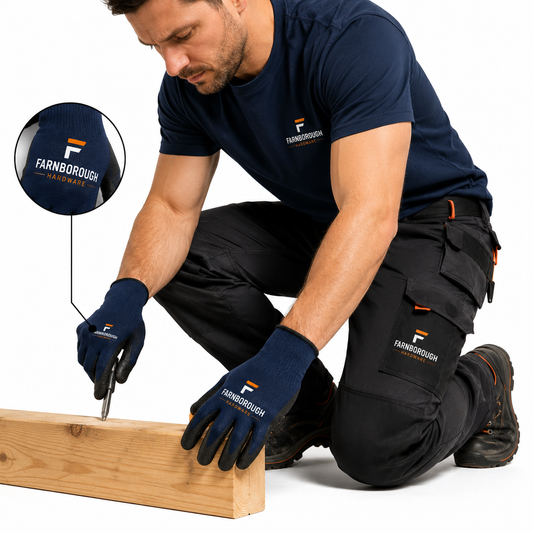 Farnborough Hardware Grip Work Gloves – Navy & Black