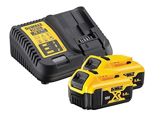 Dewalt DCB184 5.0ah 18v XR Lithium Ion Battery Twin Pack + DCB1104 Charger