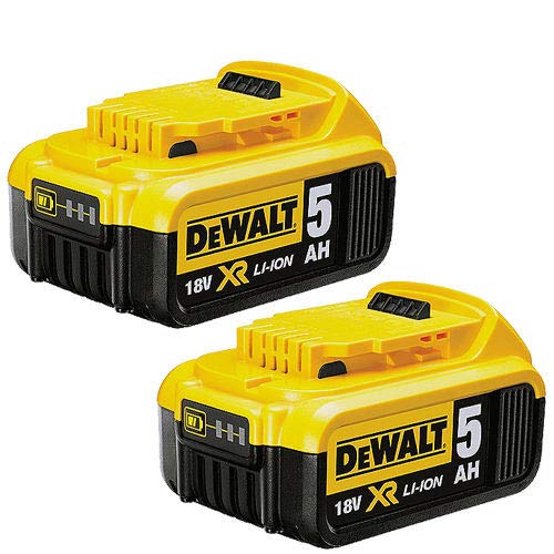 Dewalt DCB184-XJ XR Lithium-Ion Battery, 5Ah, 18V, Pack of 2